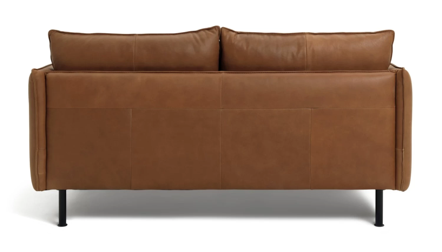 Habitat Moore Leather 2 Seater Sofa - Tan - Image 5