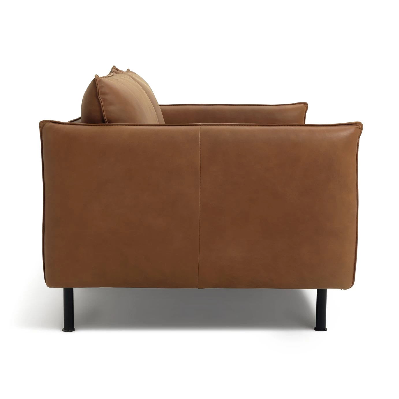 Habitat Moore Leather 2 Seater Sofa - Tan - Image 6