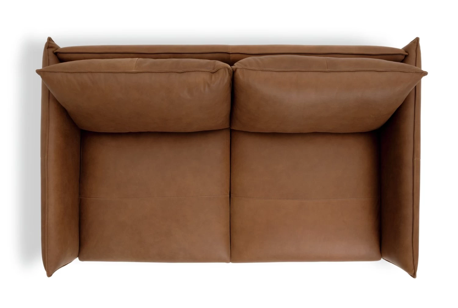 Habitat Moore Leather 2 Seater Sofa - Tan - Image 7