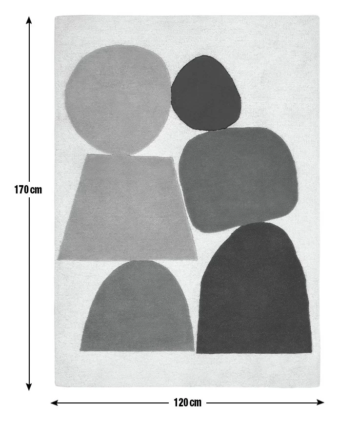 Habitat Geometric Cut Pile Rug - 120X170cm - Multicoloured - Image 4