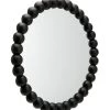 Habitat Beaded Round Wall Mirror - Black - 50x50cm