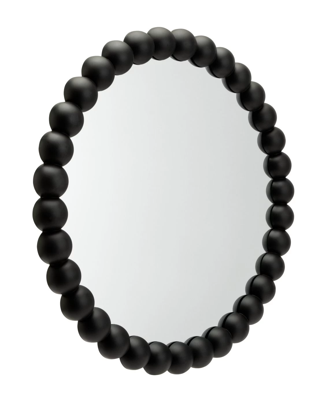Habitat Beaded Round Wall Mirror - Black - 50x50cm