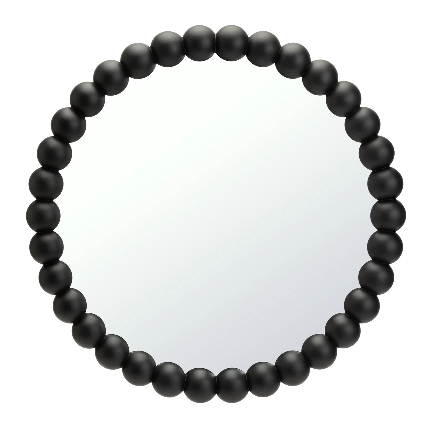 Habitat Beaded Round Wall Mirror - Black - 50x50cm - Image 4