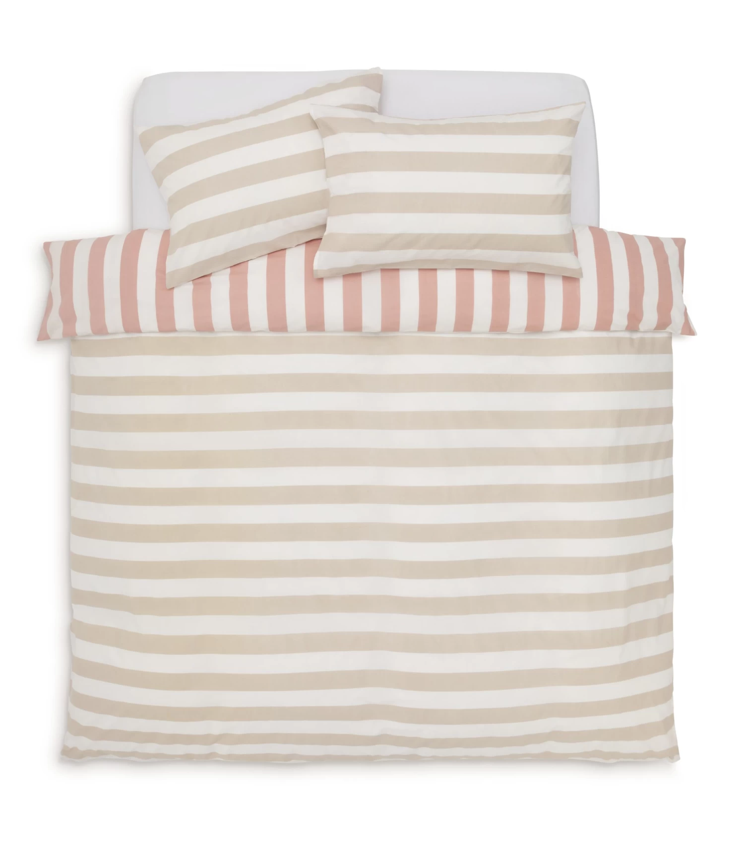 Habitat Summer Haze Stripe Pink Bedding Set - Single - Image 5