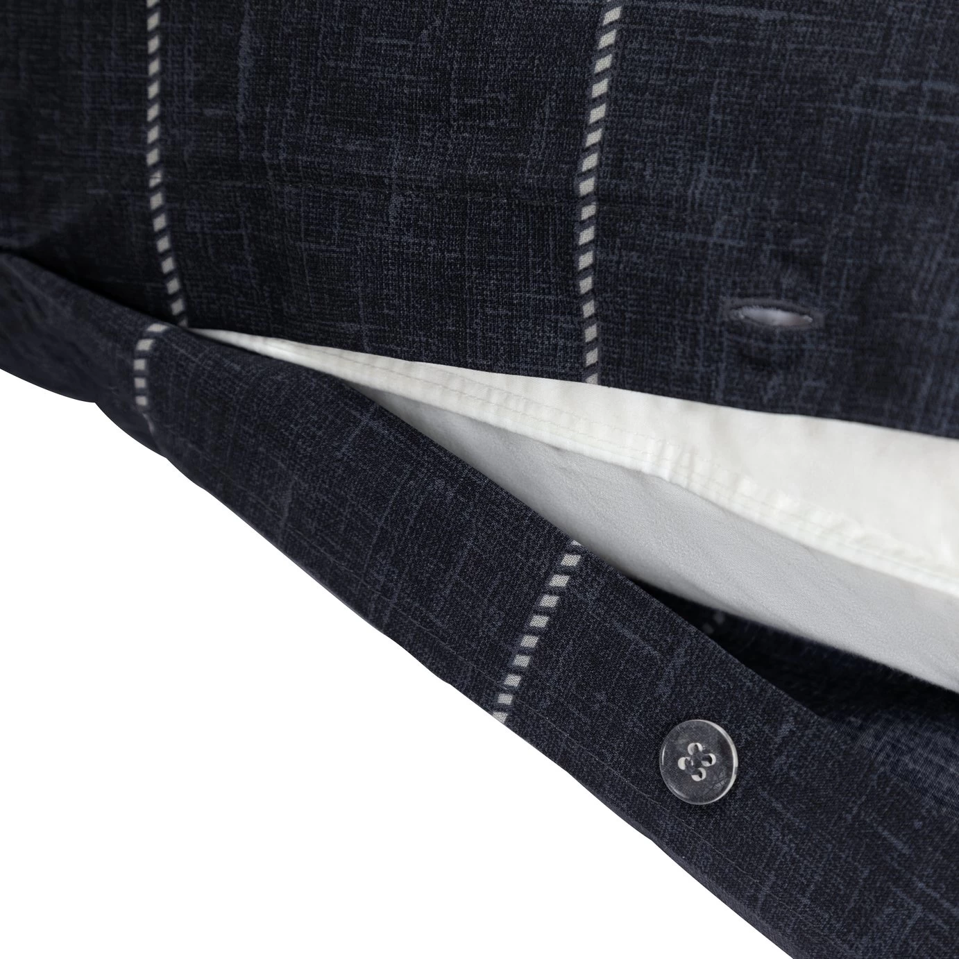 Habitat Grid Check Blue Bedding Set - Single - Image 4