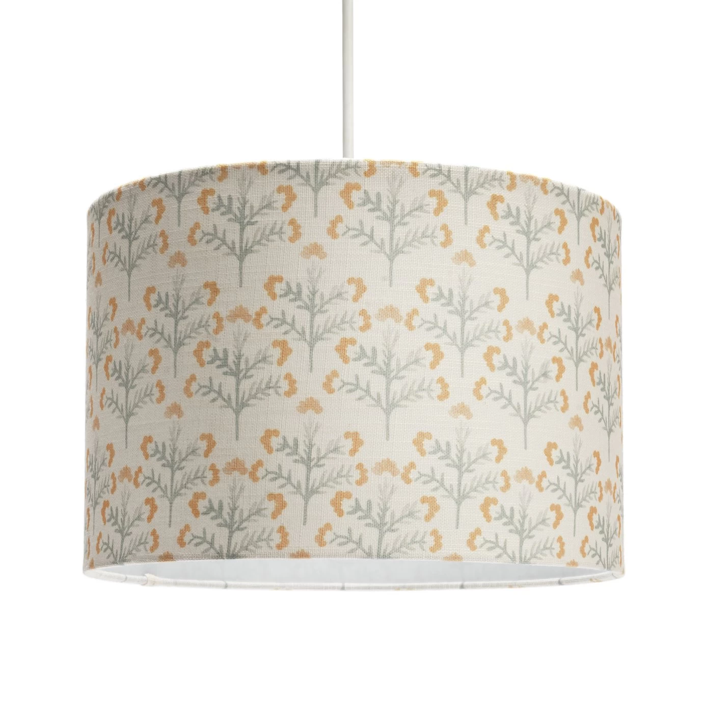 Habitat Floral Print Faux Linen Shade - Cream And Orange - Image 4