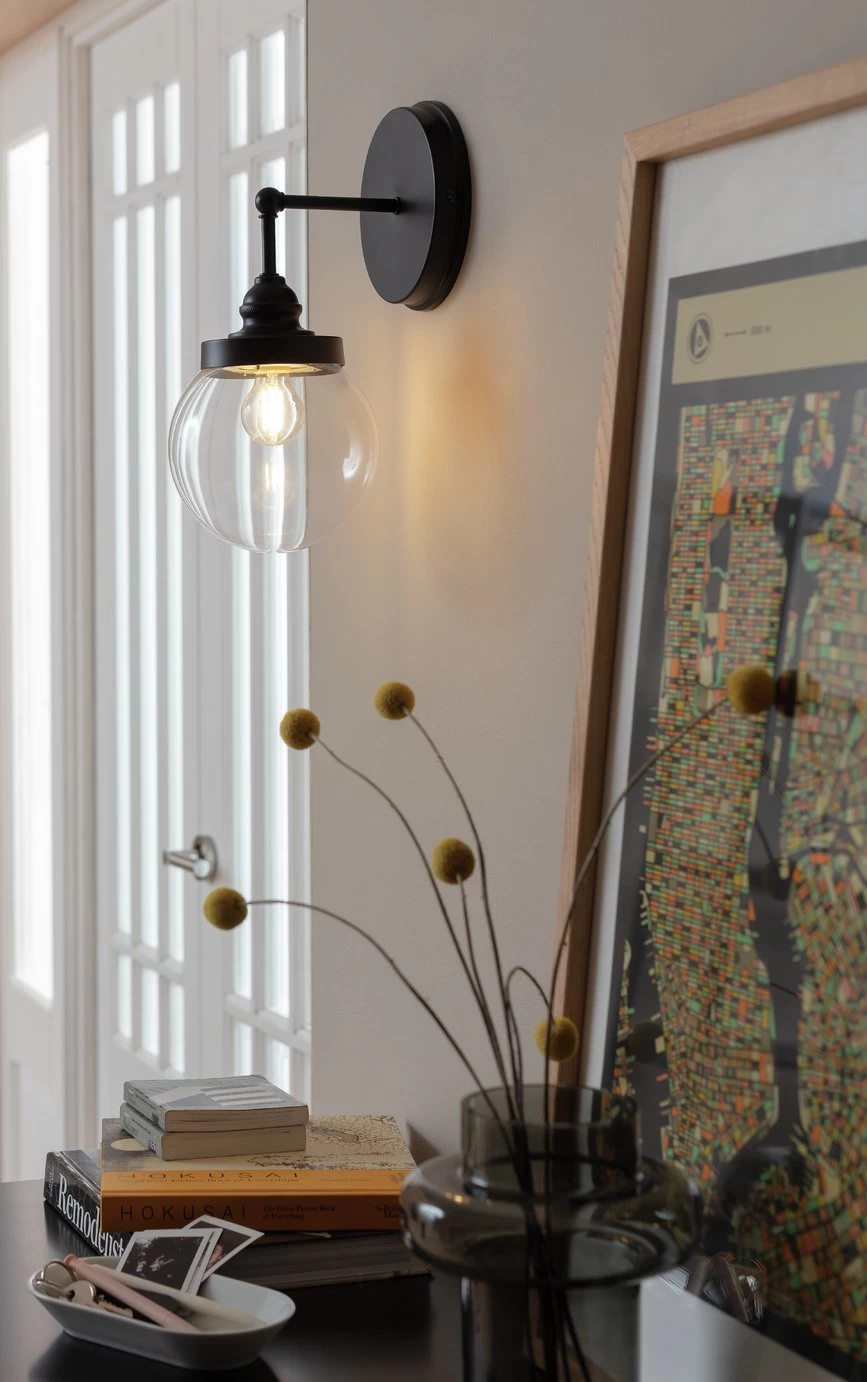 Habitat Globe Metal Bathroom Wall Light - Black - Image 5