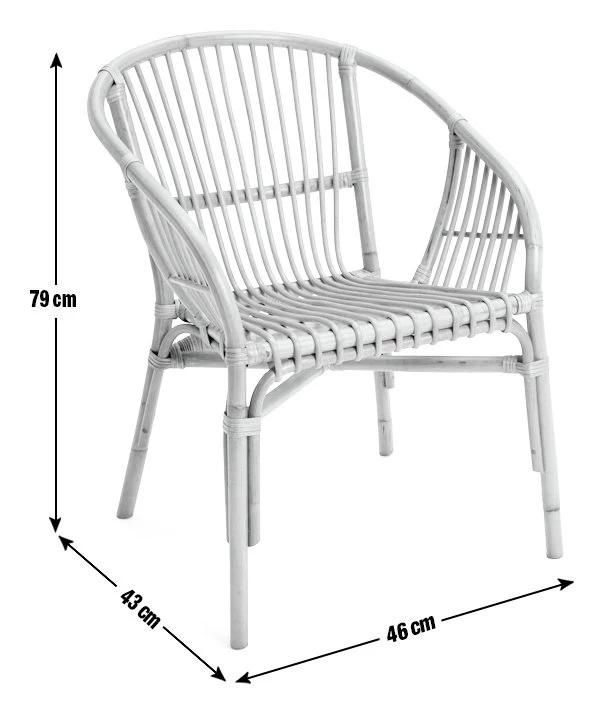Habitat Erin Rattan Garden Chair - Natural - Image 4