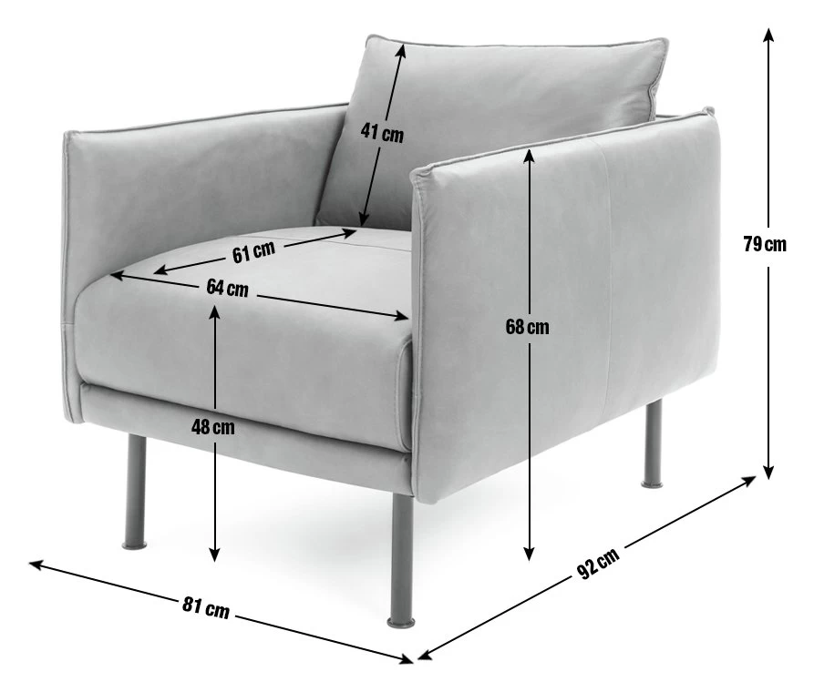 Habitat Moore Leather Armchair - Tan - Image 4