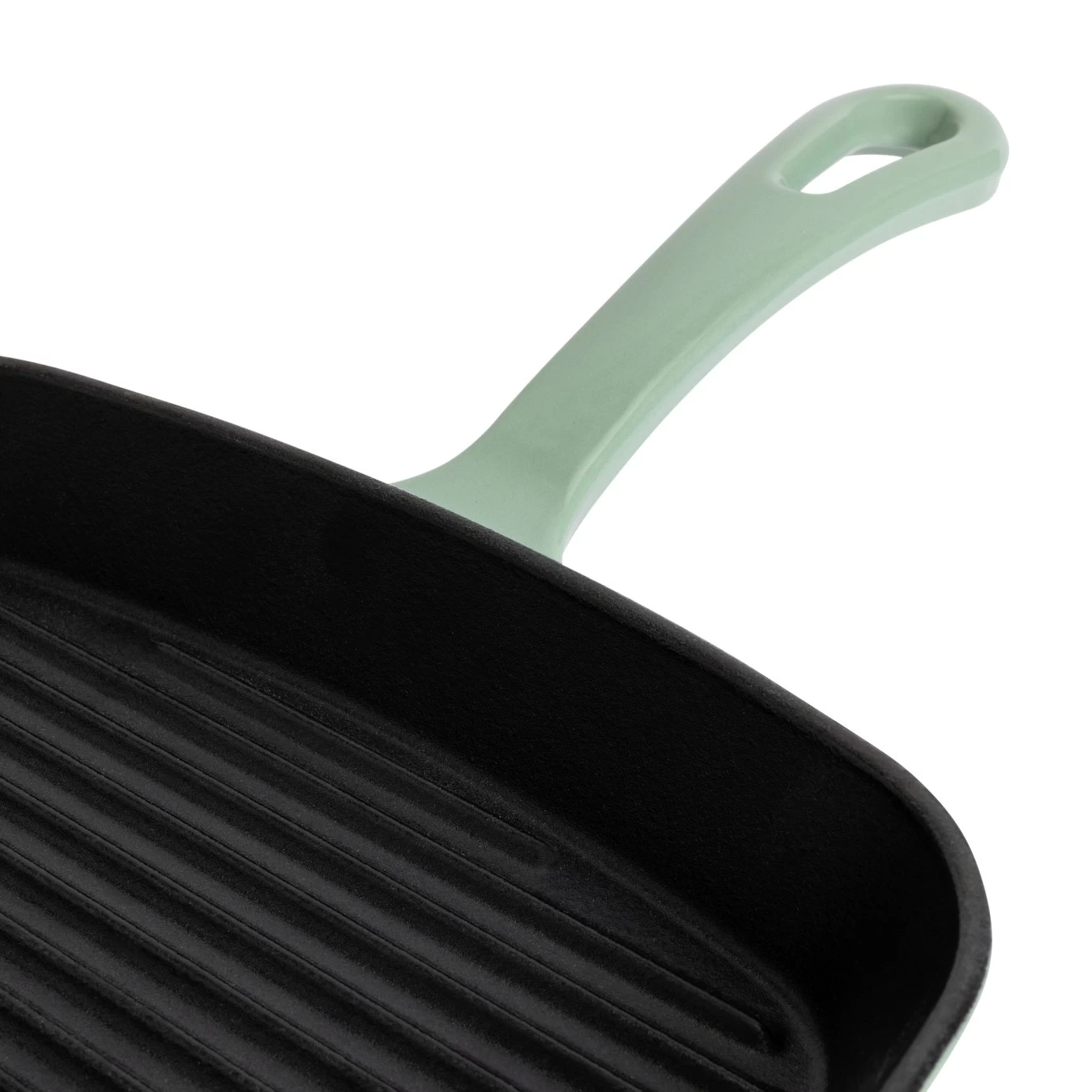 Habitat 23cm Cast Iron Griddle Pan - Sage Green - Image 3