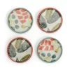 Habitat X Kew Set Of 4 Ceramic Botanical Coasters