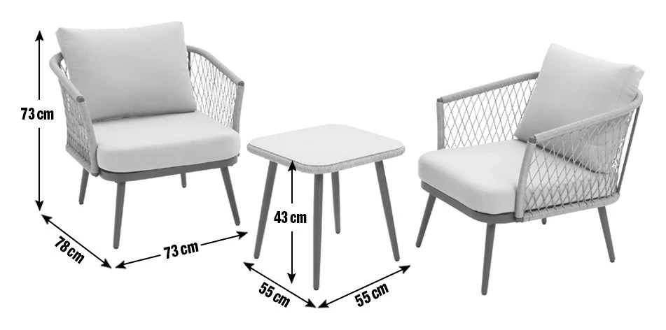 Habitat Somerset 2 Seater Rattan Effect Garden Bistro Set - Image 3