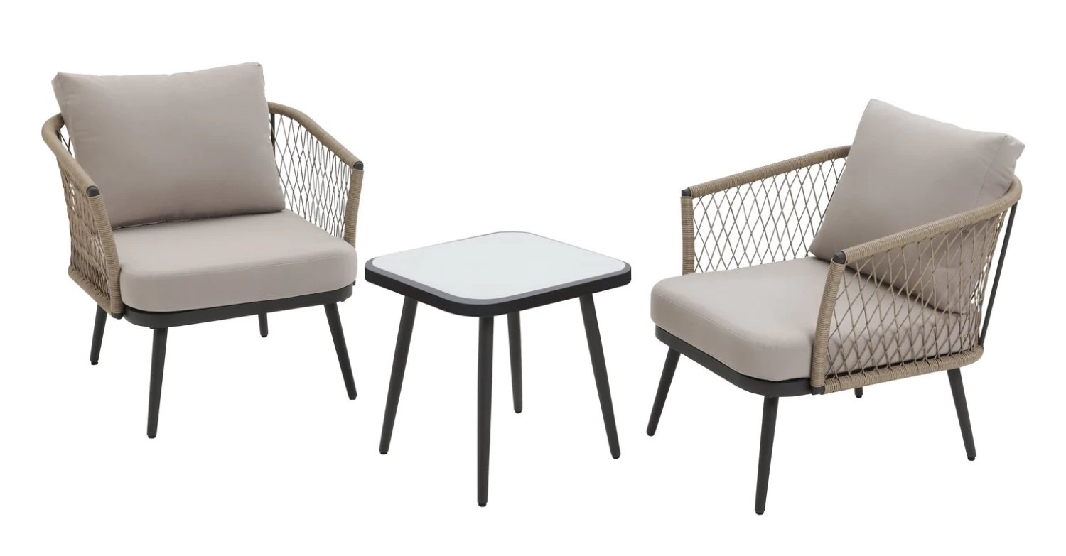 Habitat Somerset 2 Seater Rattan Effect Garden Bistro Set