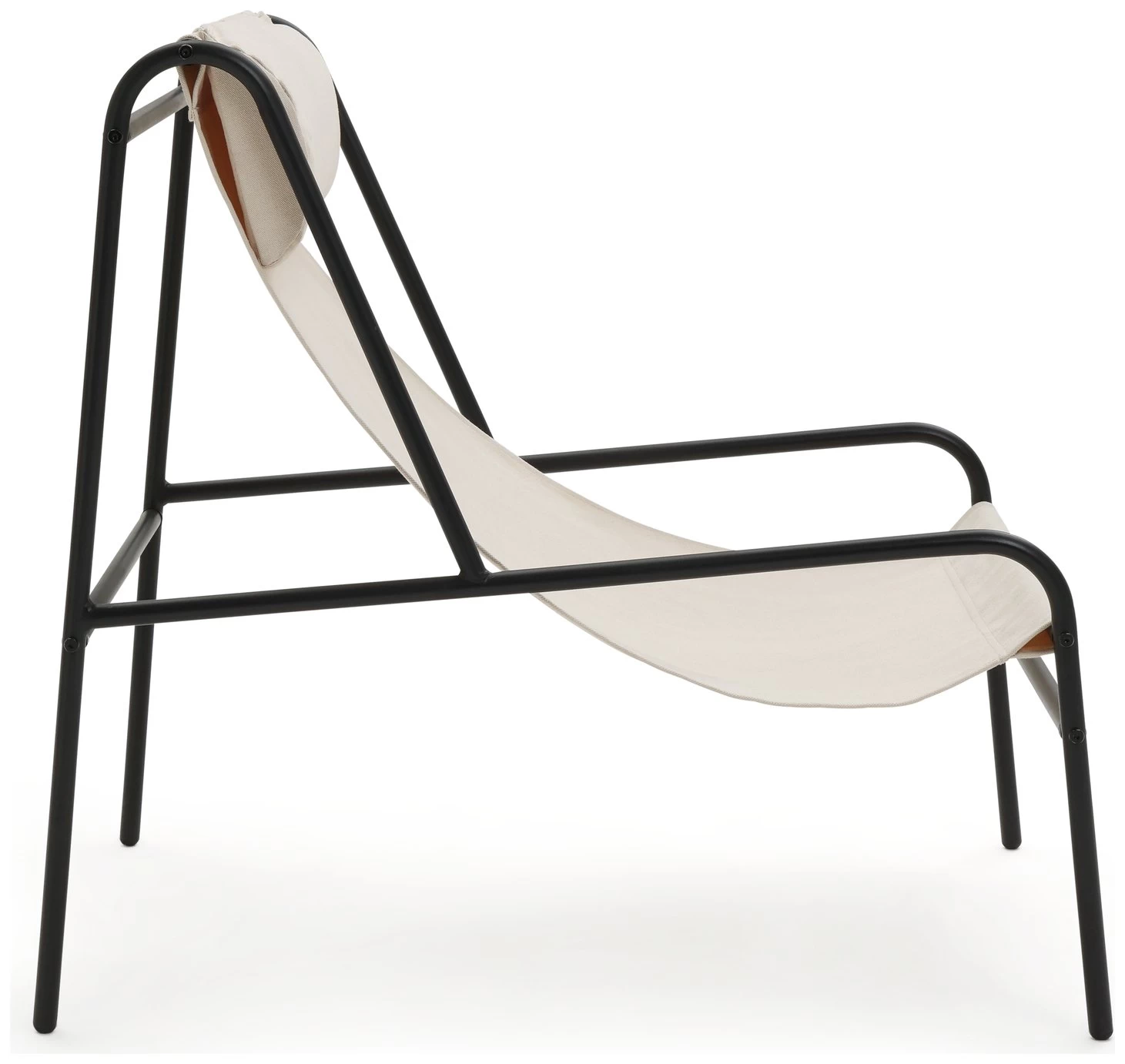 Habitat Teka Metal Garden Chair - Cream - Image 5