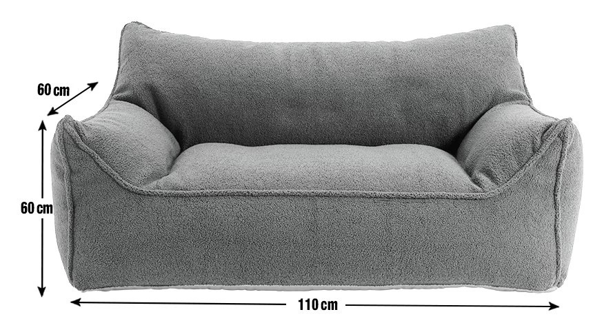 Habitat Kids Double Chair Bean Bag - Charcoal - Image 3