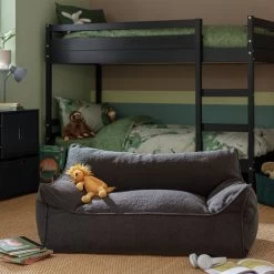 Habitat Kids Double Chair Bean Bag - Charcoal