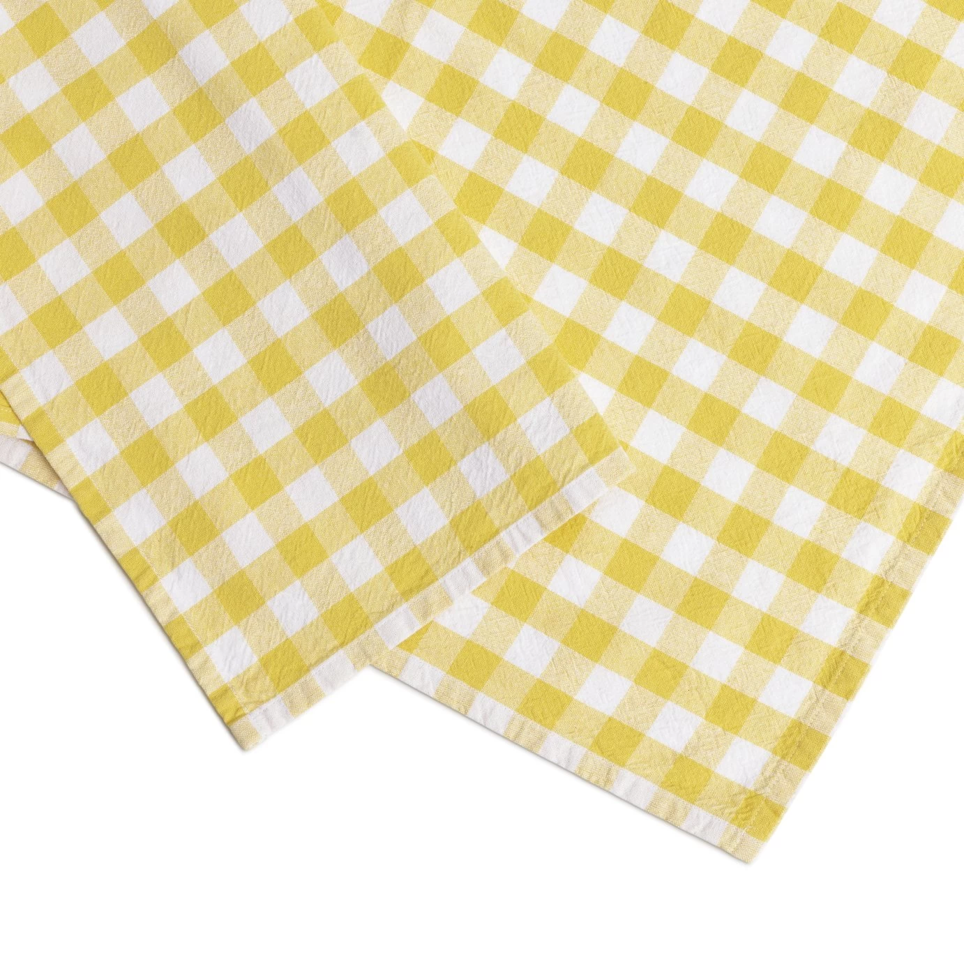 Habitat Checked Table Cloth - Yellow - Image 4
