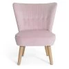 Habitat Alexis Velvet Cocktail Chair - Pink