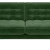 Habitat Fenner Velvet 3 Seater Sofa - Moss Green