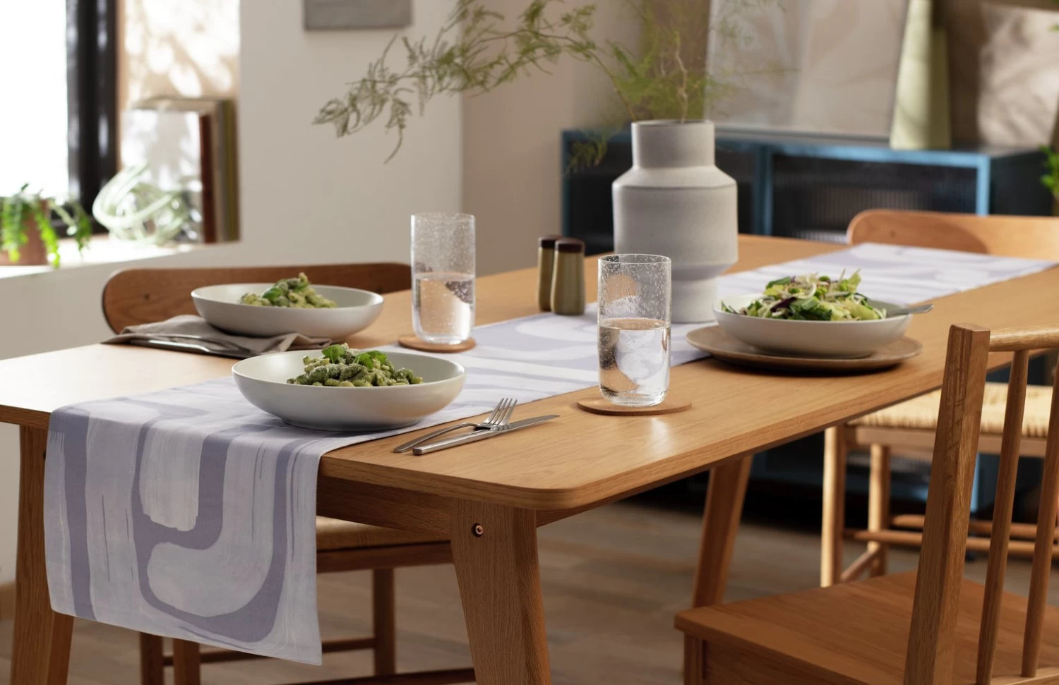 Habitat Brushstroke Table Runner - Multicoloured - Image 2