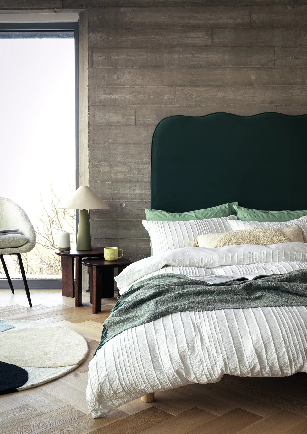 Habitat Recycled Throw - Green - 125x150cm - Image 6