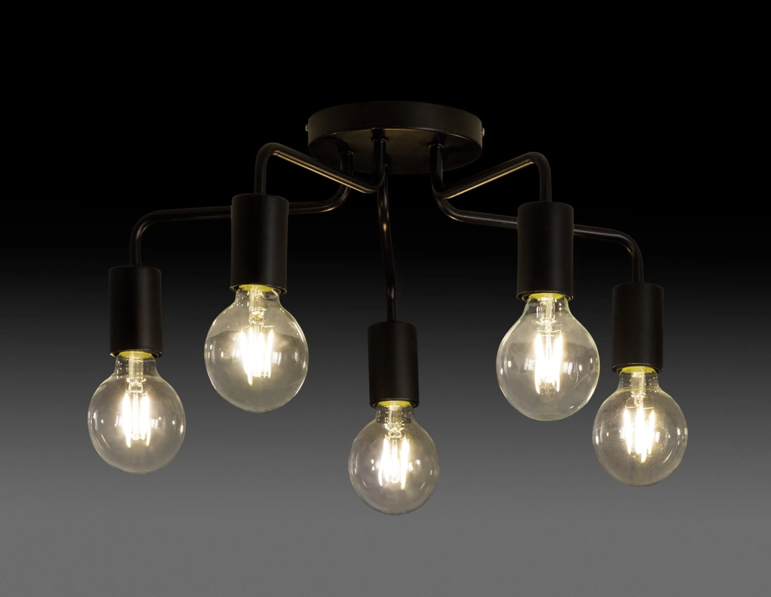 Habitat Rayner Steel 5 Light LED Flush Ceiling Light - Black - Image 3