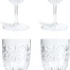 Habitat Palm Design Transparent Wine Glass - Pack Of 4