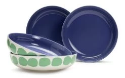Habitat Abstract 4 Piece Stoneware Pasta Bowl