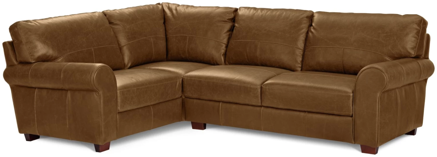 Habitat Salisbury Leather Right Hand Corner Sofa - Tan