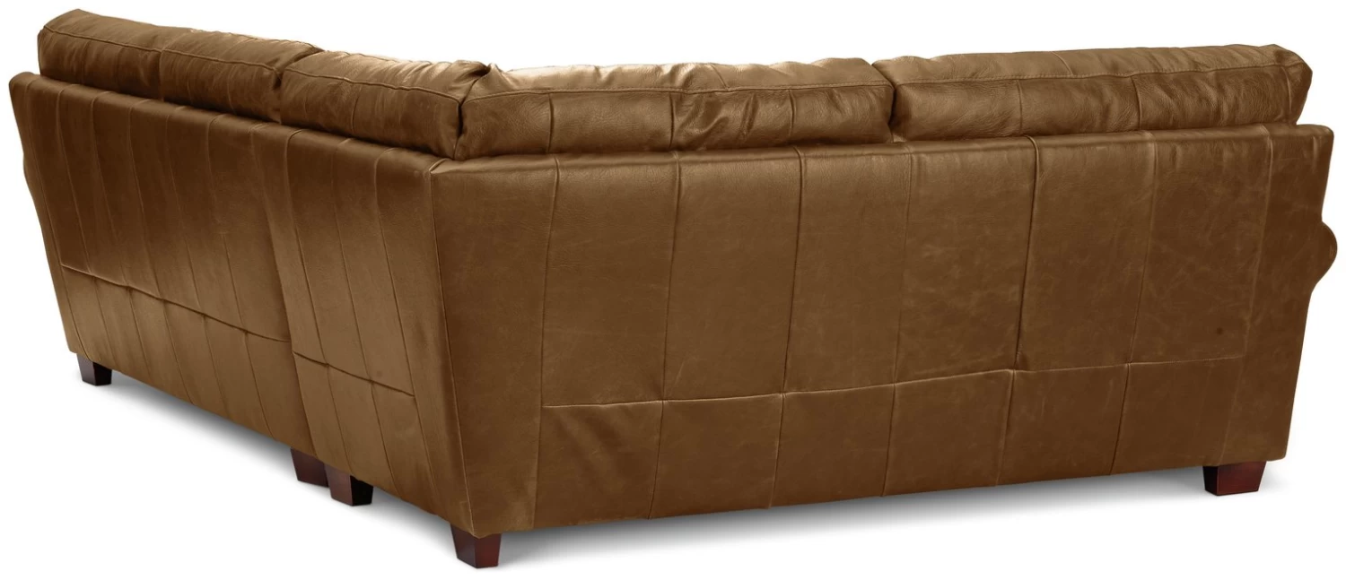 Habitat Salisbury Leather Right Hand Corner Sofa - Tan - Image 4