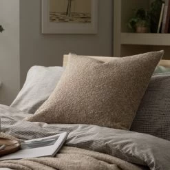 Habitat Boucle Handwoven Cushion - Neutral - 50x50cm