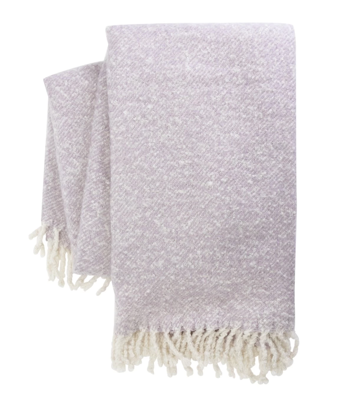 Habitat Faux Textured Mohair Throw - Lilac - 150x200cm