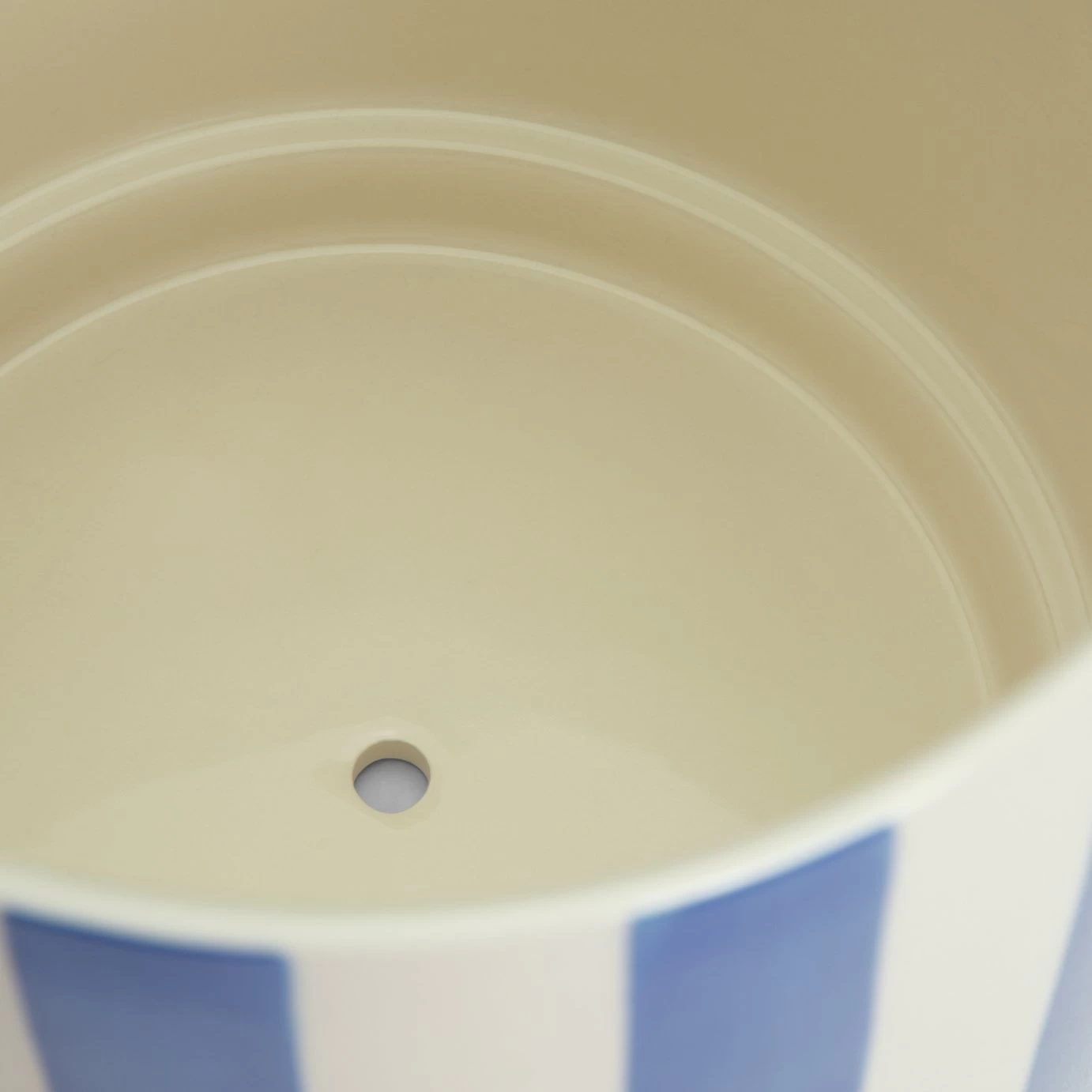 Habitat Blue Stripe Ceramic Planter - Image 4