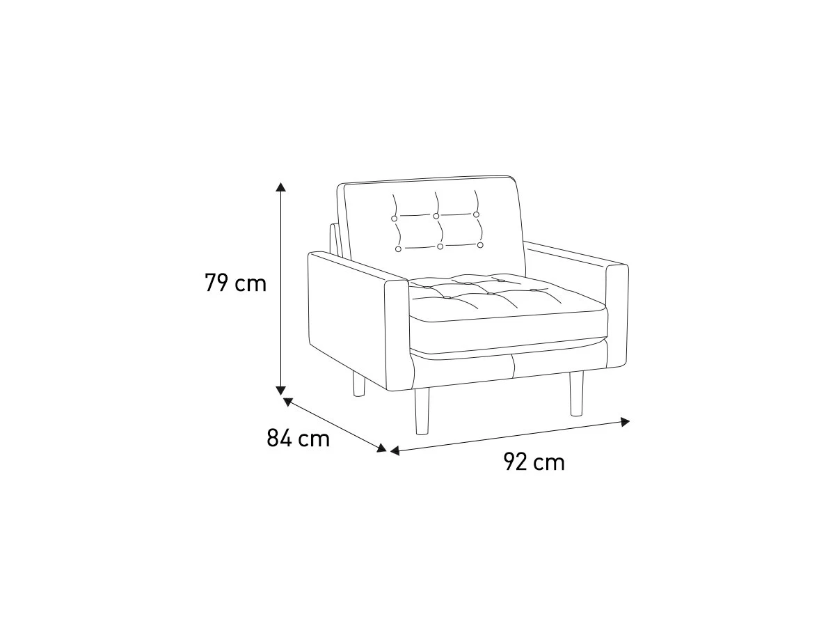 Habitat Fenner Velvet ArmChair - Moss Green - Image 4