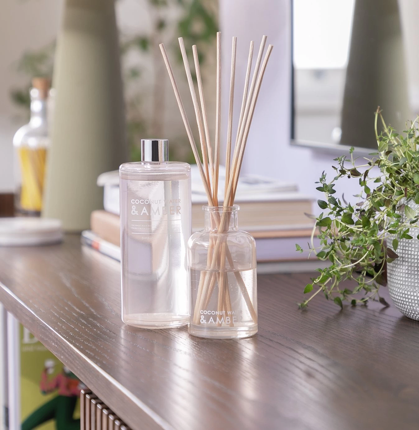 Habitat 90ml Diffuser & 180ml Refill - Coconut Water & Amber - Image 2