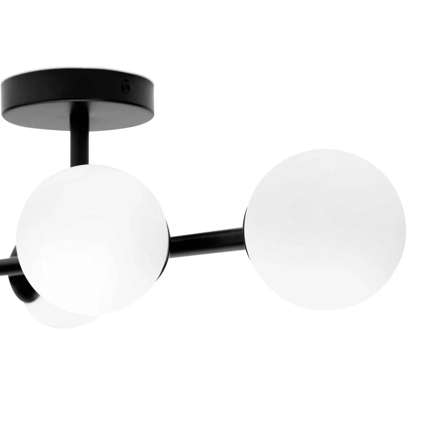 Habitat Opal Metal Bathroom Flush Ceiling Light - Black - Image 4