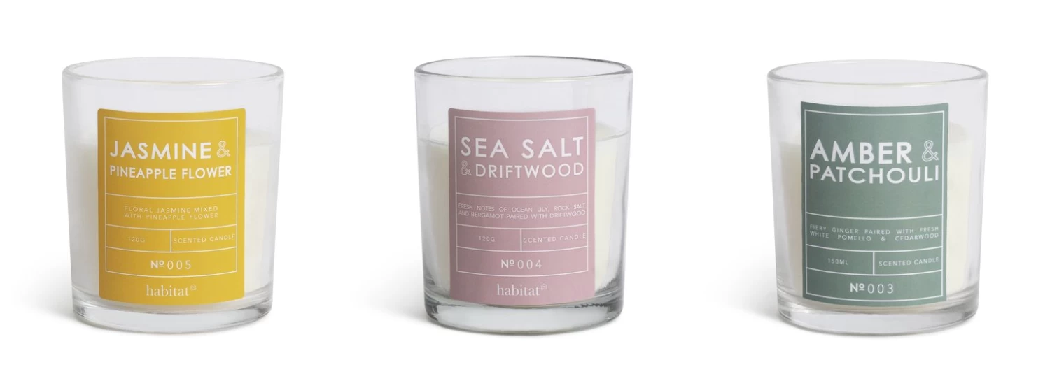 Habitat Scented Boxed Candle Set - Amber, Jasmine & Sea Salt - Image 3