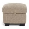 Habitat Lisbon Fabric Storage Footstool - Beige