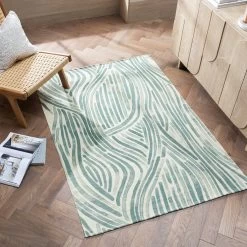 Habitat Herbalist Flatweave Rug - 120X170cm - Blue & White