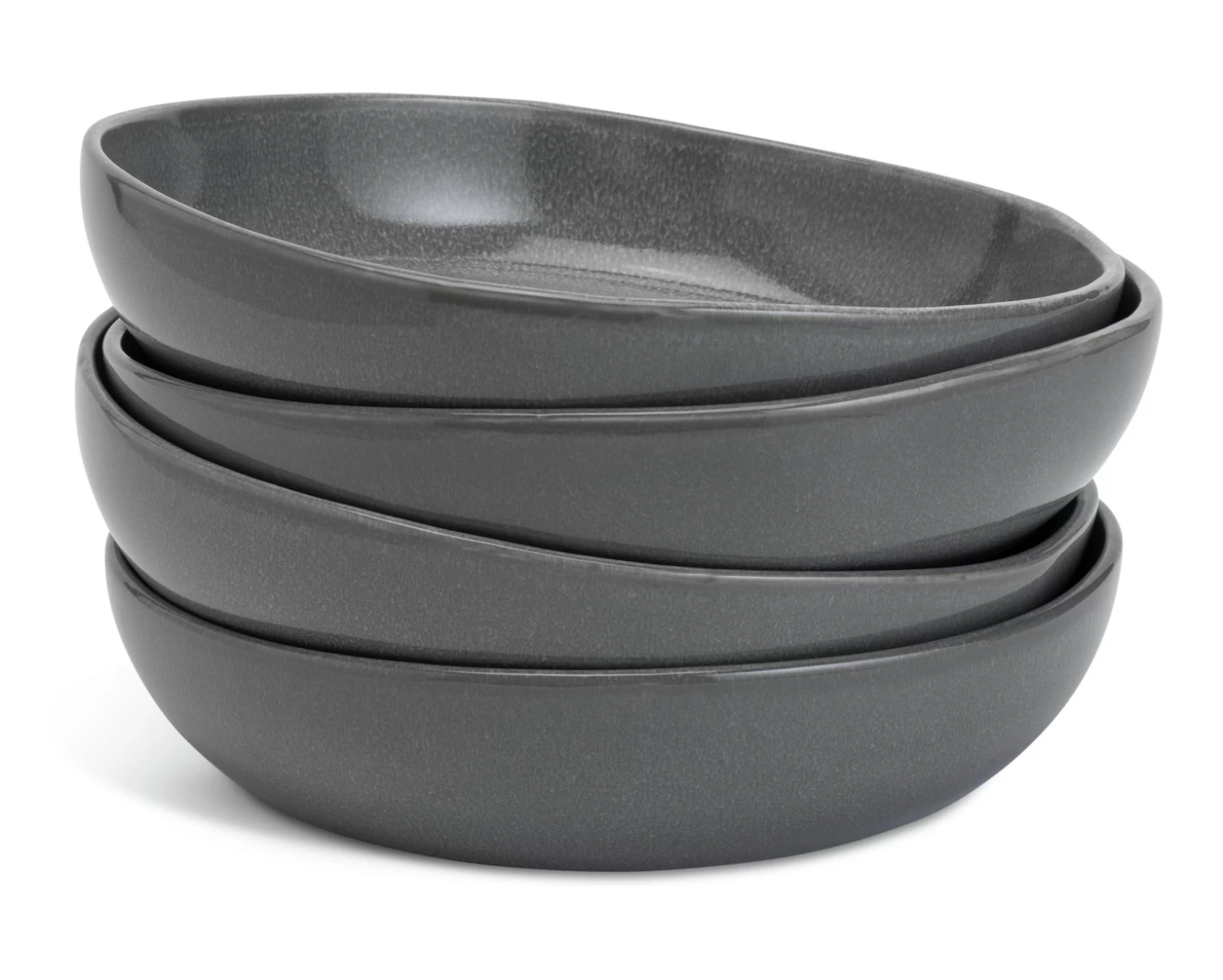 Habitat 4 Piece Stoneware Pasta Bowls - Grey