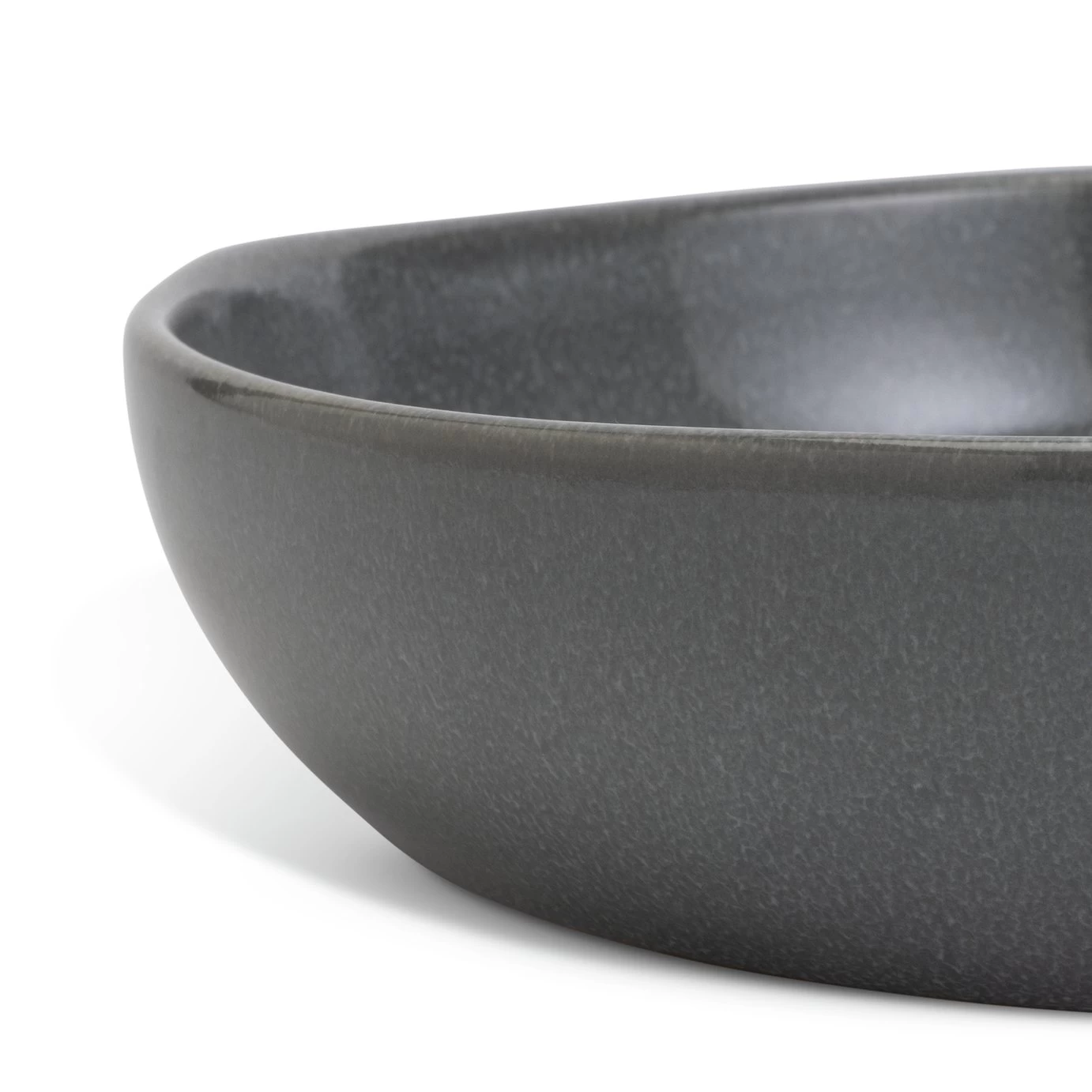 Habitat 4 Piece Stoneware Pasta Bowls - Grey - Image 2