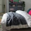 Habitat Faux Textured Mohair Throw - Navy - 125x150cm