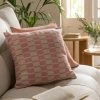 Habitat Checker Board Cushion - White & Pink - 43x43cm