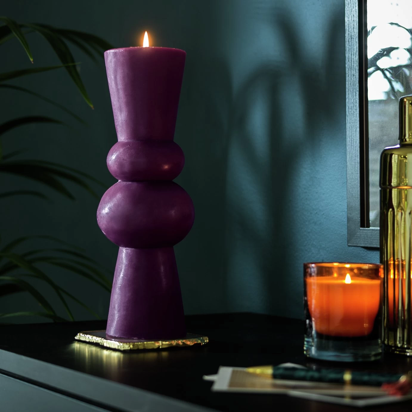 Habitat Turned Shaped Large Candle - Unscented - Image 2