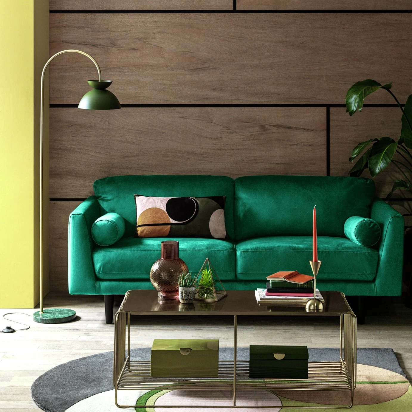 Habitat Jacob Fabric 3 Seater Sofa - Black - Image 2