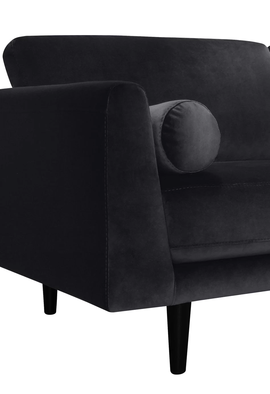 Habitat Jacob Fabric 3 Seater Sofa - Black - Image 7