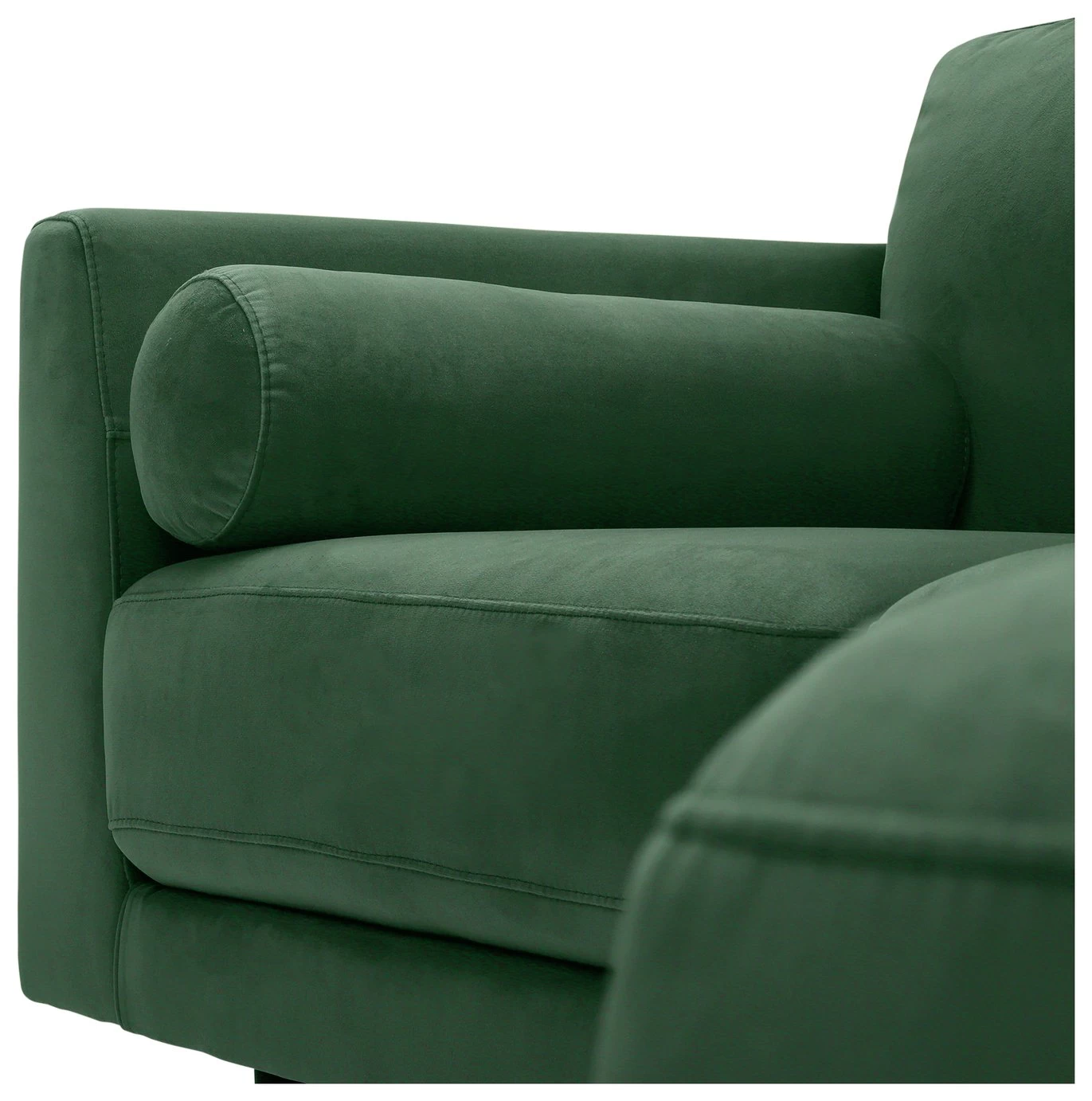 Habitat Jacob Velvet Left Hand Corner Sofa - Emerald Green - Image 7