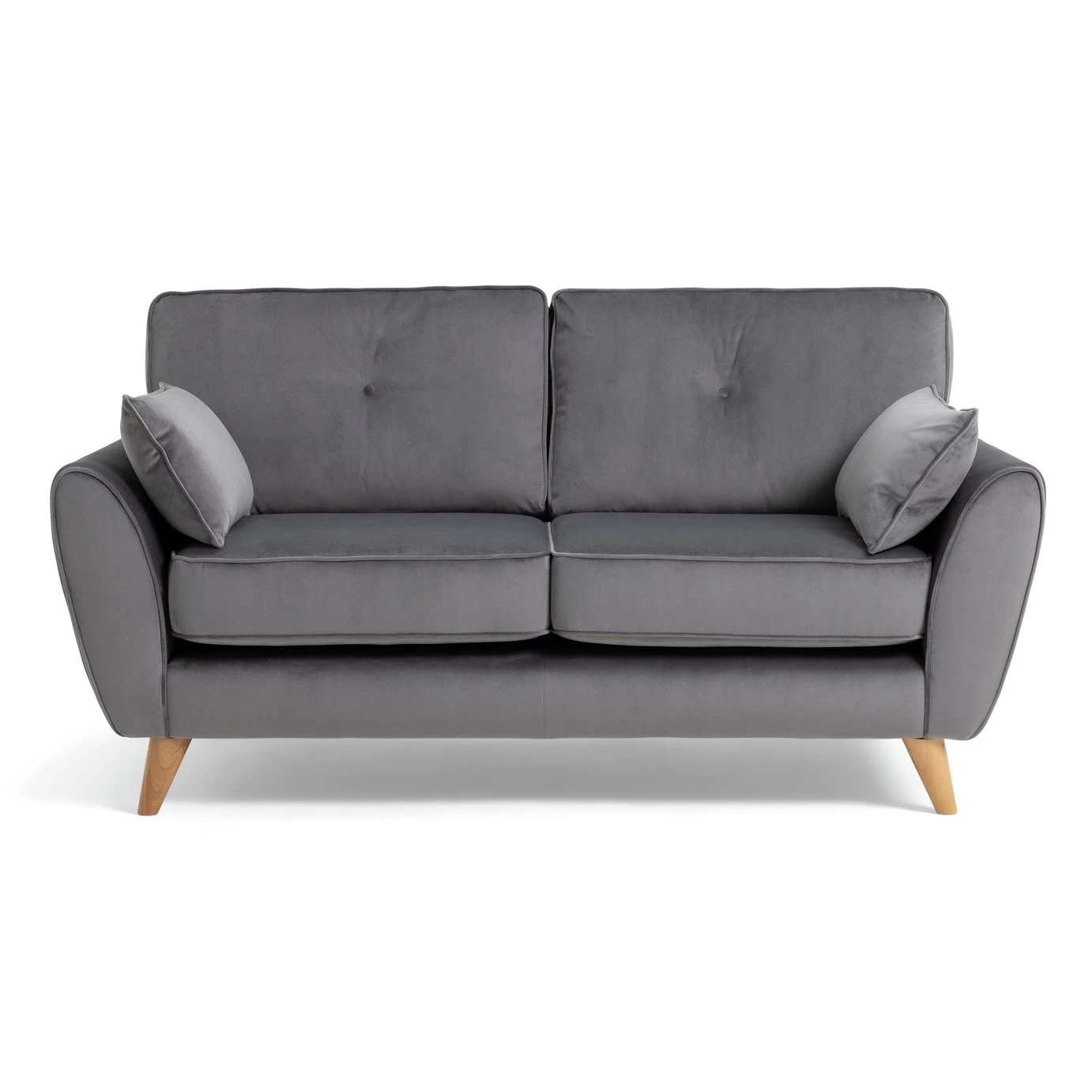 Habitat Iris Fabric 2 Seater Sofa - Grey