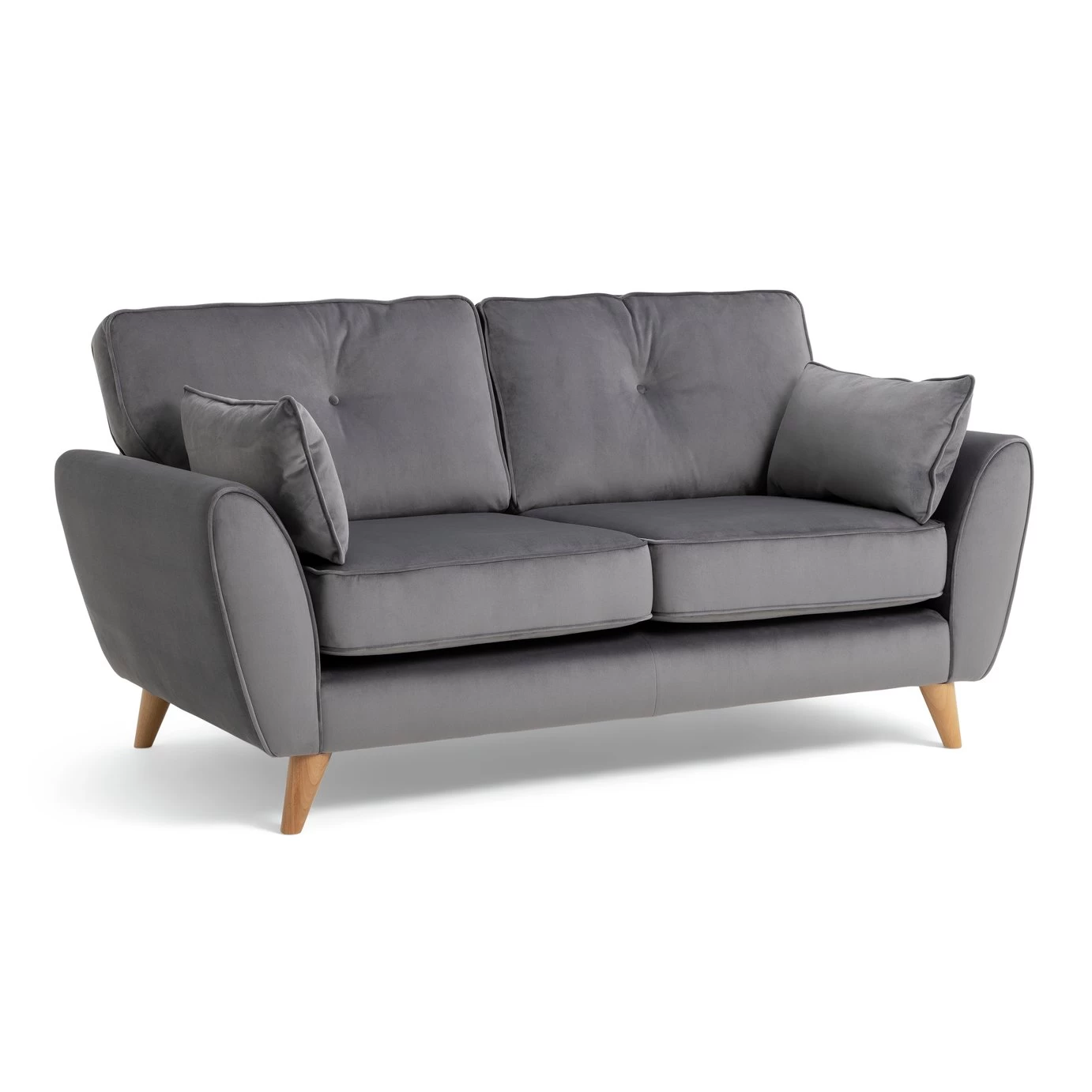 Habitat Iris Fabric 2 Seater Sofa - Grey - Image 4