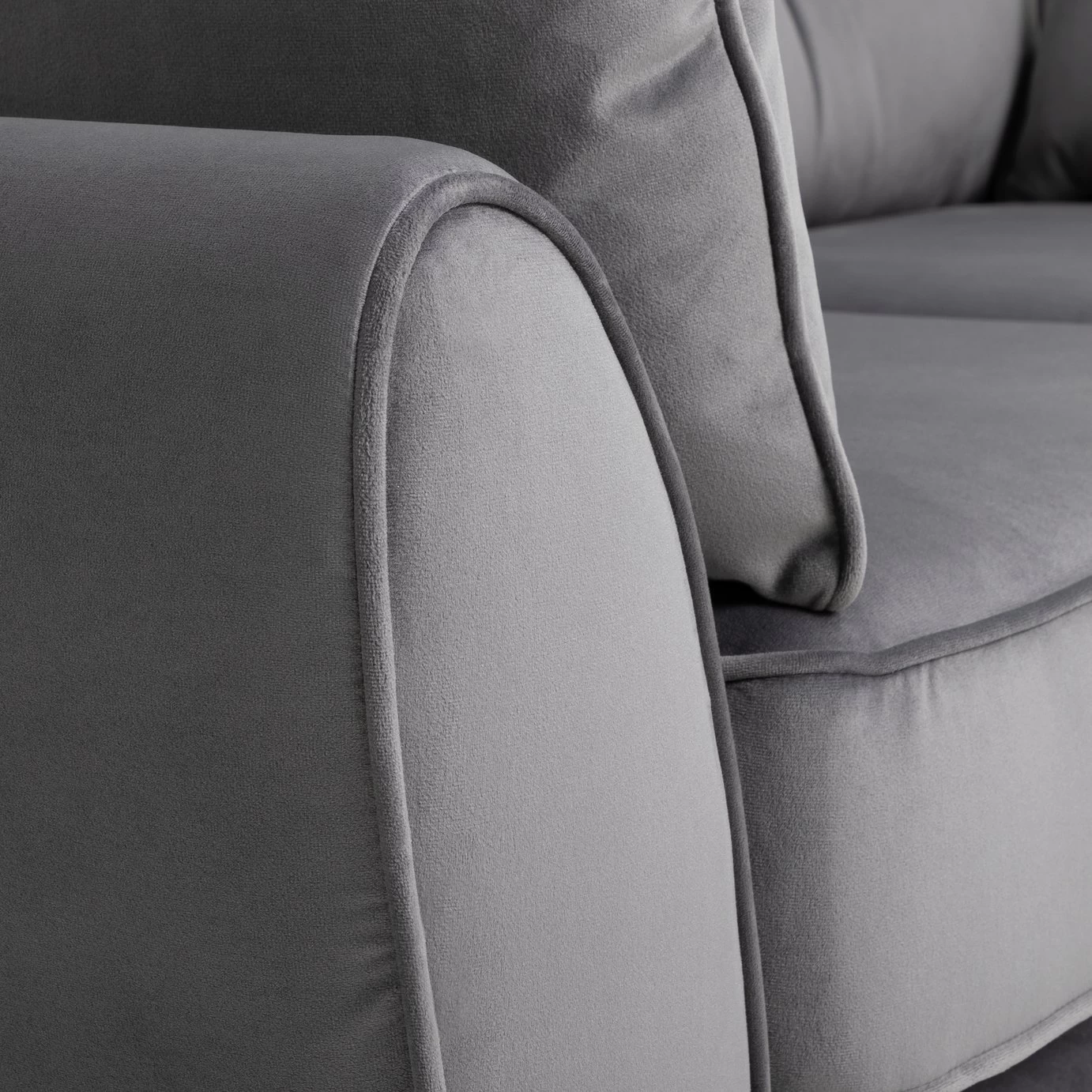 Habitat Iris Fabric 2 Seater Sofa - Grey - Image 8